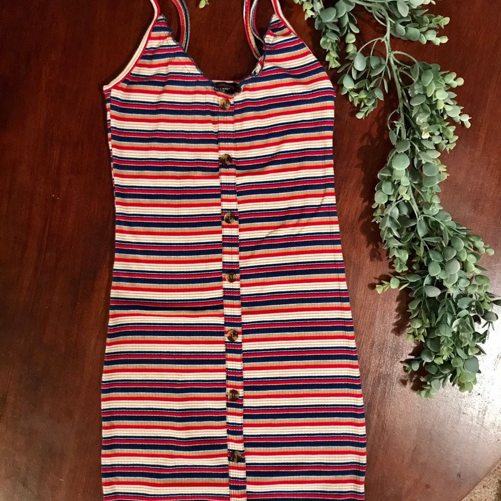 Retro bodycon button up dress